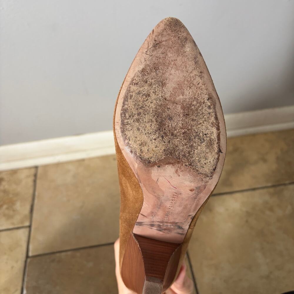 Veronica Beard Blondie Slouchy Suede Mid Boots In Hazelnut 9M - Picture 9 of 12